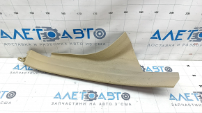 Door sill trim inner rear right BMW 5 F10 11-16 beige oyster, broken fasteners, worn