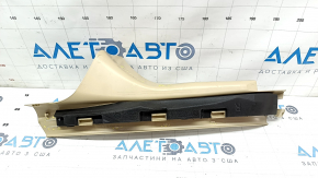 Door sill trim inner rear right BMW 5 F10 11-16 beige oyster, broken fasteners, worn