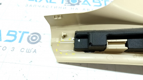 Door sill trim inner rear right BMW 5 F10 11-16 beige oyster, broken fasteners, worn