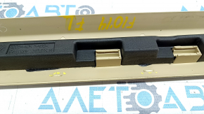 Door sill trim inner front left BMW 5 F10 11-16 beige oyster, scratches, broken fasteners