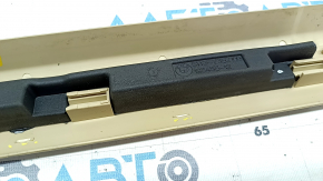 Door sill trim inner front left BMW 5 F10 11-16 beige oyster, scratches, broken fasteners