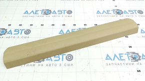 Door sill trim inner front right BMW 5 F10 11-16 beige oyster, scratches, broken fasteners