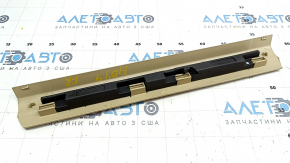 Door sill trim inner front right BMW 5 F10 11-16 beige oyster, scratches, broken fasteners