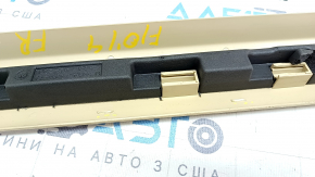 Door sill trim inner front right BMW 5 F10 11-16 beige oyster, scratches, broken fasteners