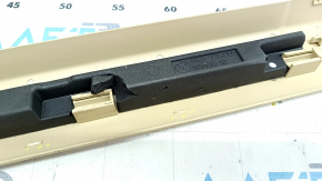 Door sill trim inner front right BMW 5 F10 11-16 beige oyster, scratches, broken fasteners