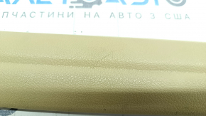 Door sill trim inner front right BMW 5 F10 11-16 beige oyster, scratches, broken fasteners