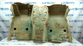 Front floor covering BMW 5 F10 14-16 beige, with footrest, dry cleanable