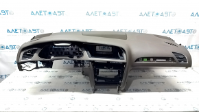 Torpedo front panel without AIRBAG Audi A4 B8 13-16 brown rest