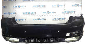 Bare rear bumper BMW 7 G11 G12 16-19 for parking sensors, black, crack in mount