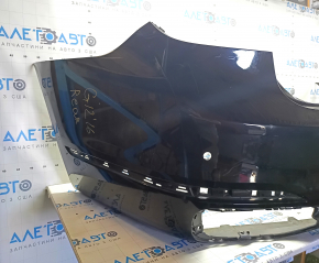 Bare rear bumper BMW 7 G11 G12 16-19 for parking sensors, black, crack in mount