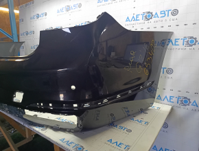 Bare rear bumper BMW 7 G11 G12 16-19 for parking sensors, black, crack in mount