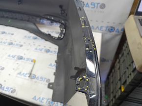 Bare rear bumper BMW 7 G11 G12 16-19 for parking sensors, black, crack in mount