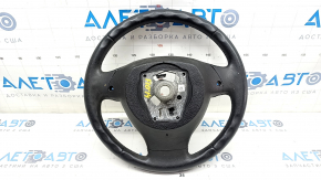 Bare steering wheel BMW 5 F10 10-17 leather black, scratches, worn