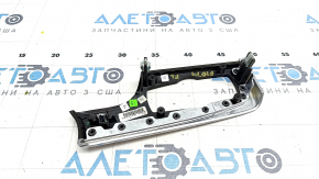 Front panel trim left BMW 5 F10 11-16 dark wood (Perlglanz Chrom), chrome