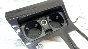 BMW 5 F10 11-16 shifter cover brown wood, with cigarette lighter, broken cover mount, broken molding