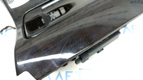 BMW 5 F10 11-16 shifter cover brown wood, with cigarette lighter, broken cover mount, broken molding