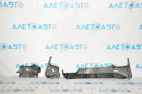 Set of front panel trims for air ducts Tesla Model S 12-20 black gloss, scratches Used