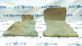 Set of floor mats for BMW 5 F10 09-17, cloth, beige, dry-cleanable