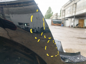 Quarter wing rear right BMW 5 F10 11-16 black, on the body, bumps