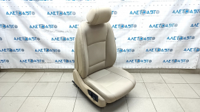 Passenger seat BMW 5 F10 11-16 with airbag, electric, leather beige Dakota, for cleaning