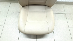 Passenger seat BMW 5 F10 11-16 with airbag, electric, leather beige Dakota, for cleaning