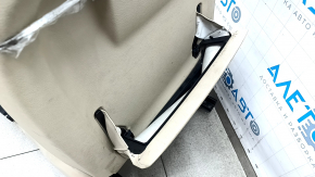 Driver's seat BMW 5 F10 11-16 without airbag, electric, beige Dakota leather, broken backrest mount, broken pocket, cracks in leather, needs cleaning
