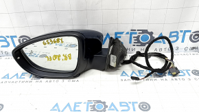Side mirror left VW Passat 20-22 turn signal, heated, BSM, 10+2 pins, blue, scratch