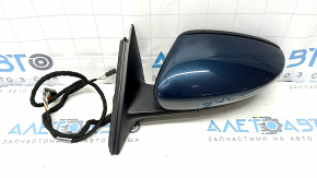 Side mirror left VW Passat 20-22 turn signal, heated, BSM, 10+2 pins, blue, scratch