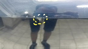 Bare rear bumper VW Passat 20-22 blue, missing fragment, broken, scratches