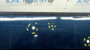 Bare front bumper VW Passat 20-22 without parking sensors, blue, dented, scratches, non-factory holes, broken fasteners