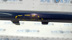 Bare front bumper VW Passat 20-22 without parking sensors, blue, dented, scratches, non-factory holes, broken fasteners