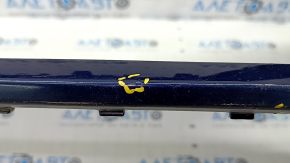 Bare front bumper VW Passat 20-22 without parking sensors, blue, dented, scratches, non-factory holes, broken fasteners