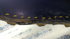 Bare front bumper VW Passat 20-22 without parking sensors, blue, dented, scratches, non-factory holes, broken fasteners