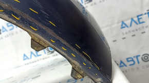 Bare front bumper VW Passat 20-22 without parking sensors, blue, dented, scratches, non-factory holes, broken fasteners
