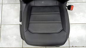 Passenger seat VW Passat 20-22 with airbag, mechanical, heated, leather black, scratch, scratches on the lining