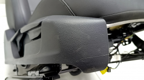 Passenger seat VW Passat 20-22 with airbag, mechanical, heated, leather black, scratch, scratches on the lining