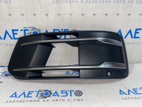 Front bumper grille left Audi Q7 16-19 chrome for parking sensors without radar