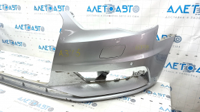 Bare front bumper Audi A3 8V 15-16 for parking sensors, silver, broken guide, scratches