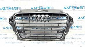 Radiator grill assembly Audi A3 8V 15-16 graphite, for parking sensors, sand