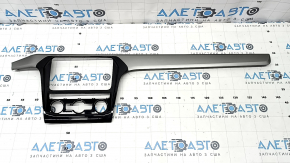 Front panel trim center VW Passat 20-22 black-gray, scratch, broken mount
