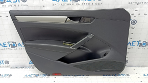 Door trim card front left VW Passat 20-22 leather black, gray molding, scratches