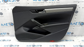 Door trim card front right VW Passat 20-22 leather black, gray molding, worn, dent