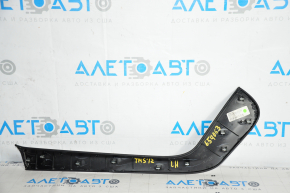 Center console trim side left Tesla Model S 12 - black, leather, minor tear Used