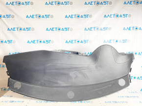 Dashboard front panel with AIRBAG Tesla Model S 12-20 leather black + suede, crack on molding, bump, scratches, breakage on the right, rusty cushion Used