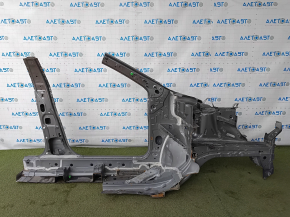 Front left quarter Nissan Rogue 14-20 sawed off, with central pillar, graphite, butt