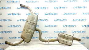 Exhaust line complete with barrel Audi A3 8V 15-20 4d, 5d, 2.0T, under muffler on 2 sides