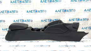 Central console armrest Audi A3 8V 15-20 black, armrest leather black, scratch