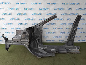 Front right quarter Nissan Rogue 14-20 sawed off, with central pillar, graphite, bumps, dents