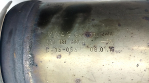 Intake pipe with catalytic converter Audi A3 8V 15-20 2.0 under muffler on 2 sides, mesh on corrugation is torn