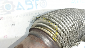 Intake pipe with catalytic converter Audi A3 8V 15-20 2.0 under muffler on 2 sides, mesh on corrugation is torn